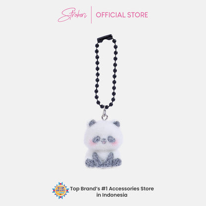Stroberi Mini Clay Fur Character Keychain