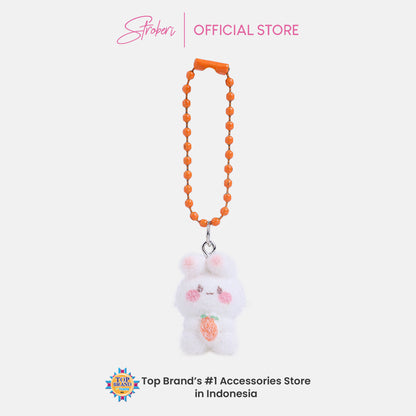 Stroberi Mini Clay Fur Character Keychain