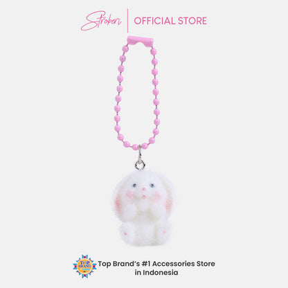 Stroberi Mini Clay Fur Character Keychain