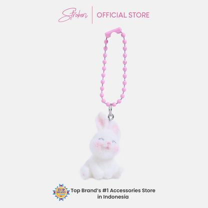 Stroberi Mini Clay Fur Character Keychain