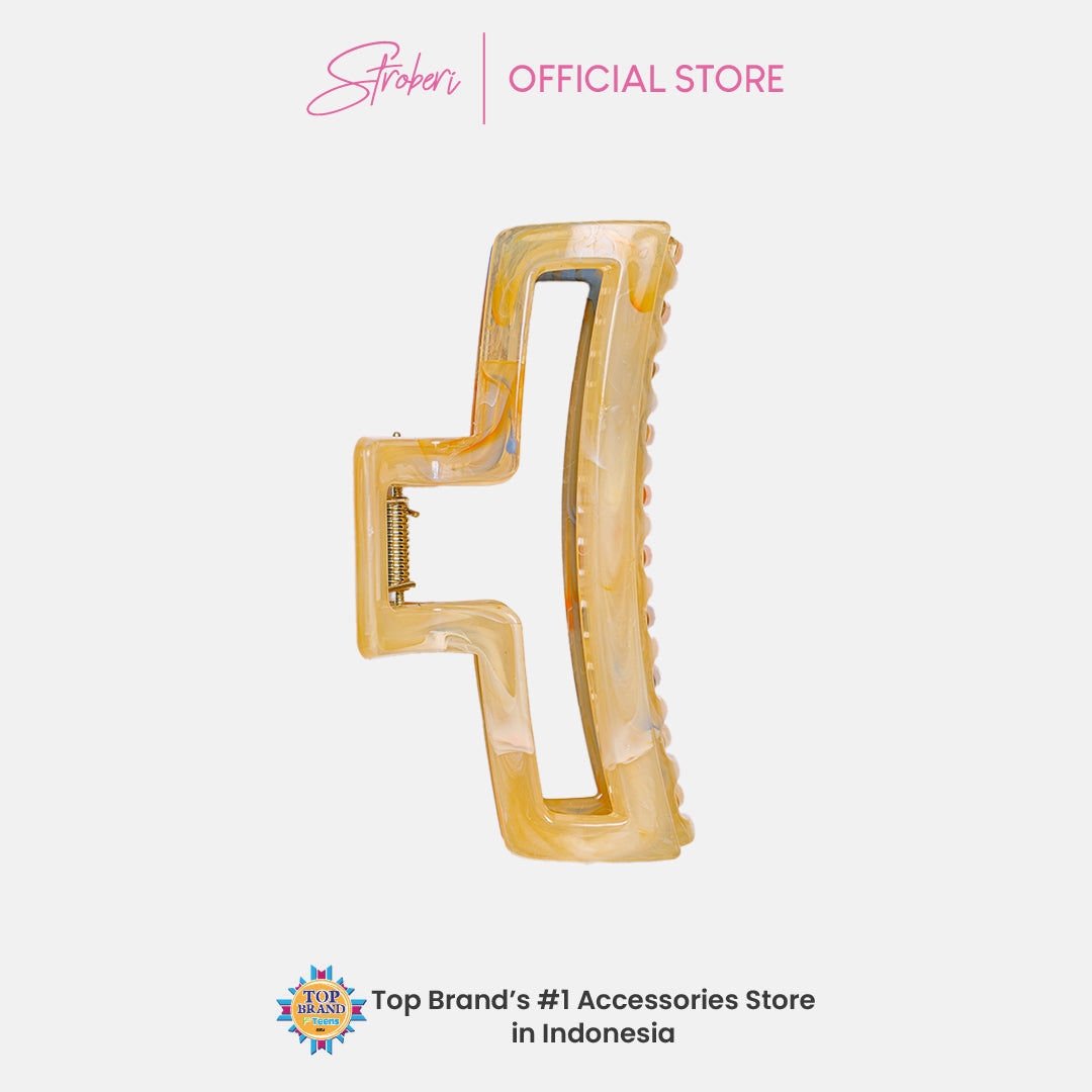 Stroberi Marble Shape Hair Clip