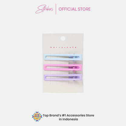 Stroberi Hole Pastel Set Hair Clip
