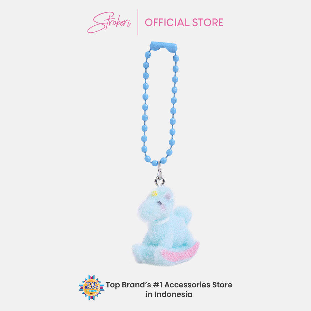 Stroberi Mini Clay Fur Character Keychain