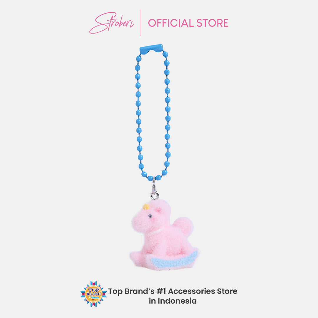 Stroberi Mini Clay Fur Character Keychain