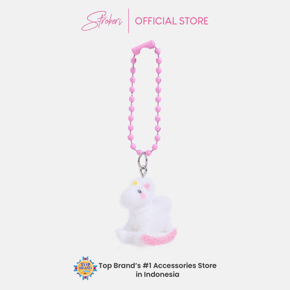 Stroberi Mini Clay Fur Character Keychain