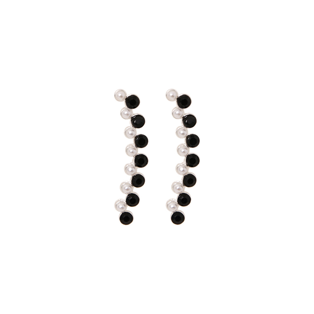 Stroberi Rhinestone Long Stud Earring