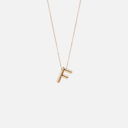 Stroberi Thick Alphabet Chain Necklace (Gold)