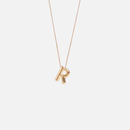 Stroberi Thick Alphabet Chain Necklace (Gold)