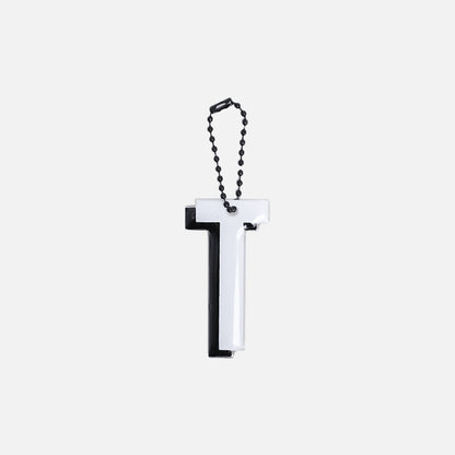 Stroberi Large Black & White Alphabet Keychain