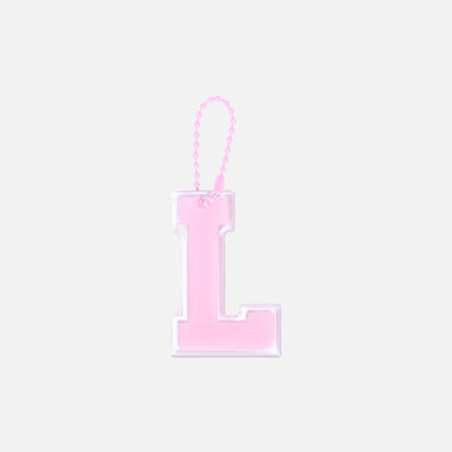 Stroberi Large List Silver Alphabet Keychain