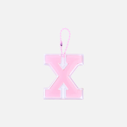 Stroberi Large List Silver Alphabet Keychain
