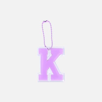 Stroberi Large List Silver Alphabet Keychain