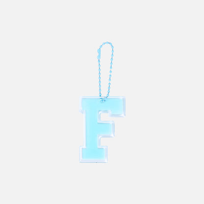 Stroberi Large List Silver Alphabet Keychain