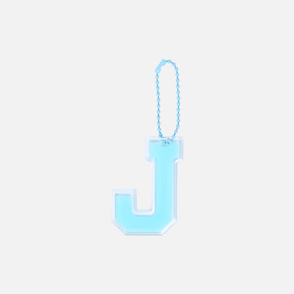 Stroberi Large List Silver Alphabet Keychain