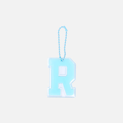 Stroberi Large List Silver Alphabet Keychain