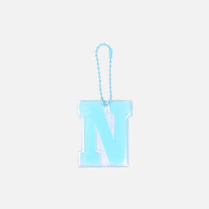 Stroberi Large List Silver Alphabet Keychain