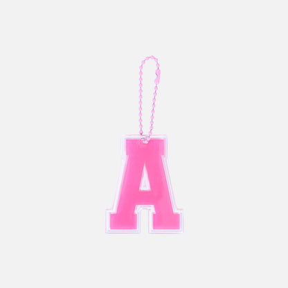 Stroberi Large List Silver Alphabet Keychain
