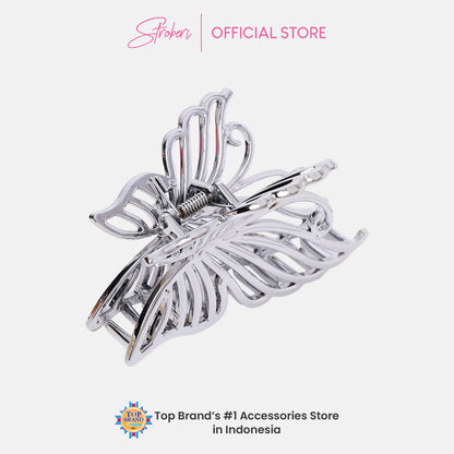 Stroberi Metallic Butterfly Hair Clip