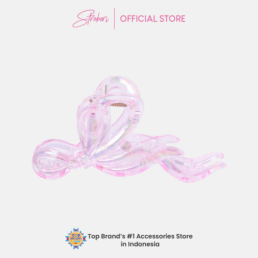 Stroberi Trans Metallic Coquette Hair Clip