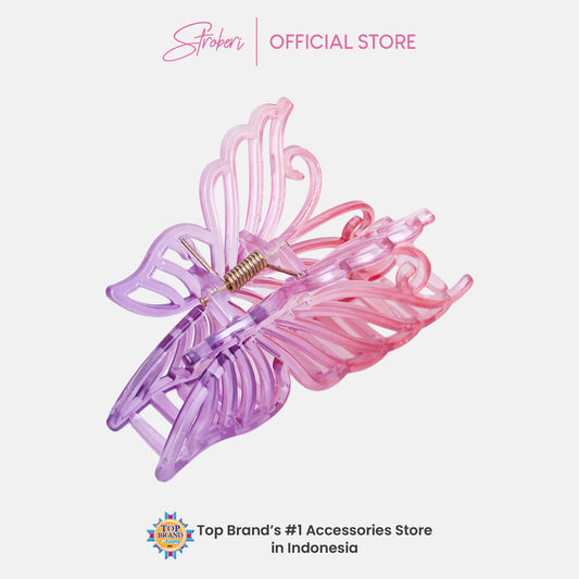 Stroberi Metallic Butterfly Hair Clip