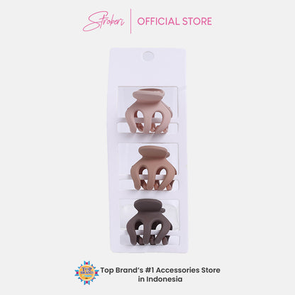 Stroberi Doff Hole Hair Clip Set