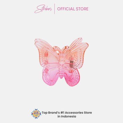 Stroberi Transparent Butterfly Shape Hair Clip