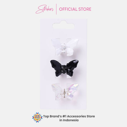 Stroberi Butterfly Hair Clip Set
