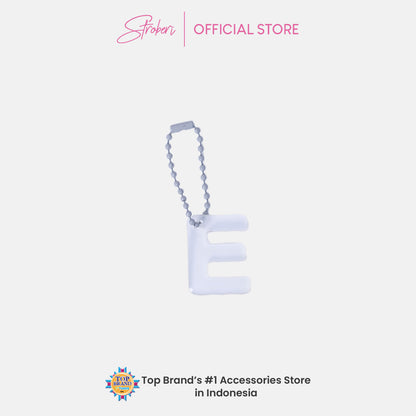 Stroberi Pastel Alphabet Acrylic Keychain A-J