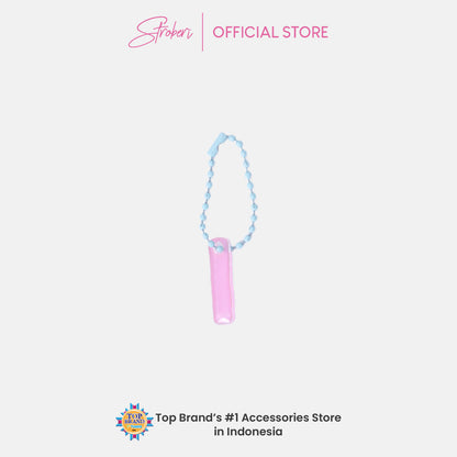 Stroberi Pastel Alphabet Acrylic Keychain A-J
