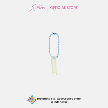 Stroberi Pastel Alphabet Acrylic Keychain A-J