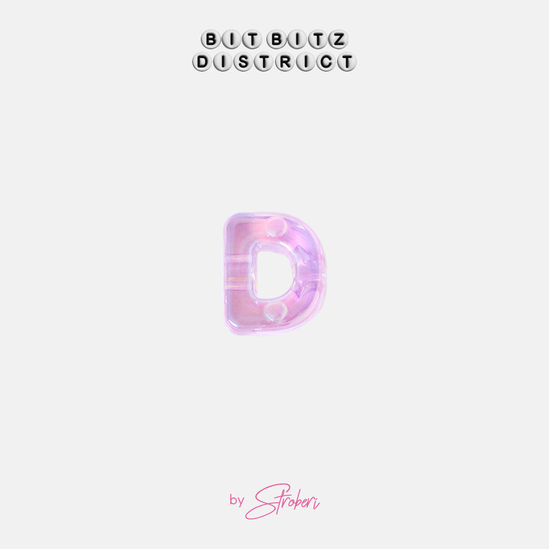 Bit Bitz District DIY Beads  - Alphabet Colorful Transparent