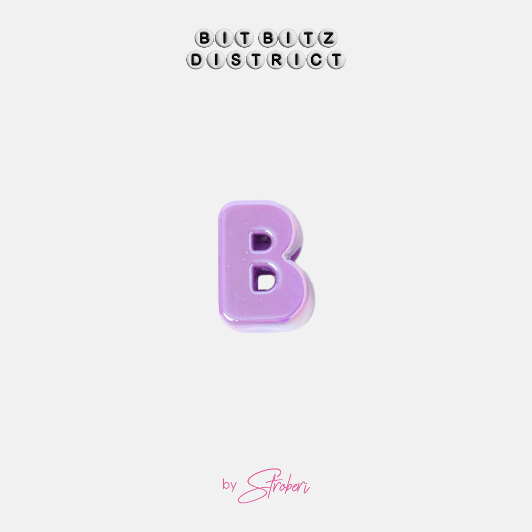 Bit Bitz District DIY Beads  - Alphabet Colorful Metallic