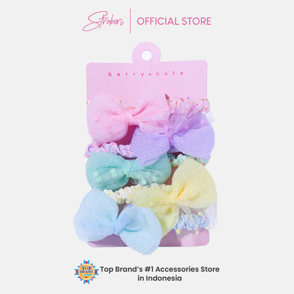Stroberi Color Motif Hair Tie Set