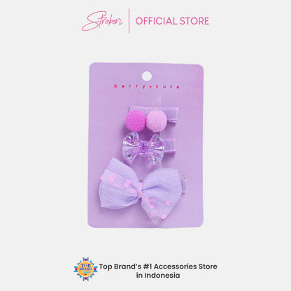 Stroberi Bow Tulle Star Hair Clip