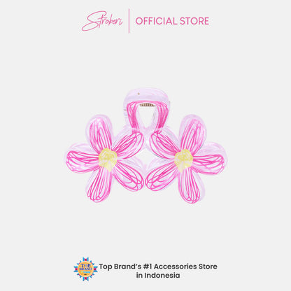 Stroberi Flower Color Hair Clip