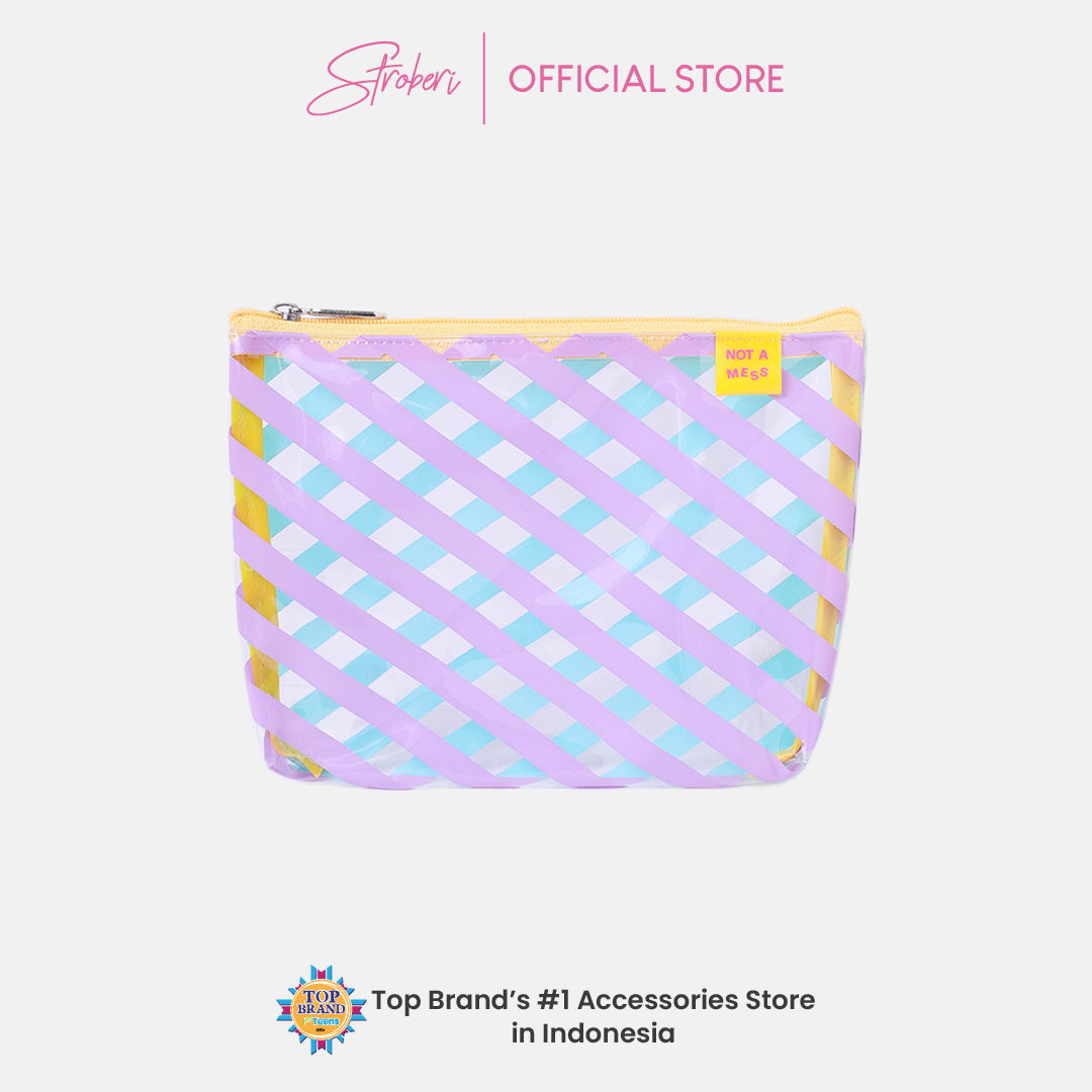 Stroberi Candy Stripe Pouch