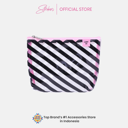 Stroberi Candy Stripe Pouch