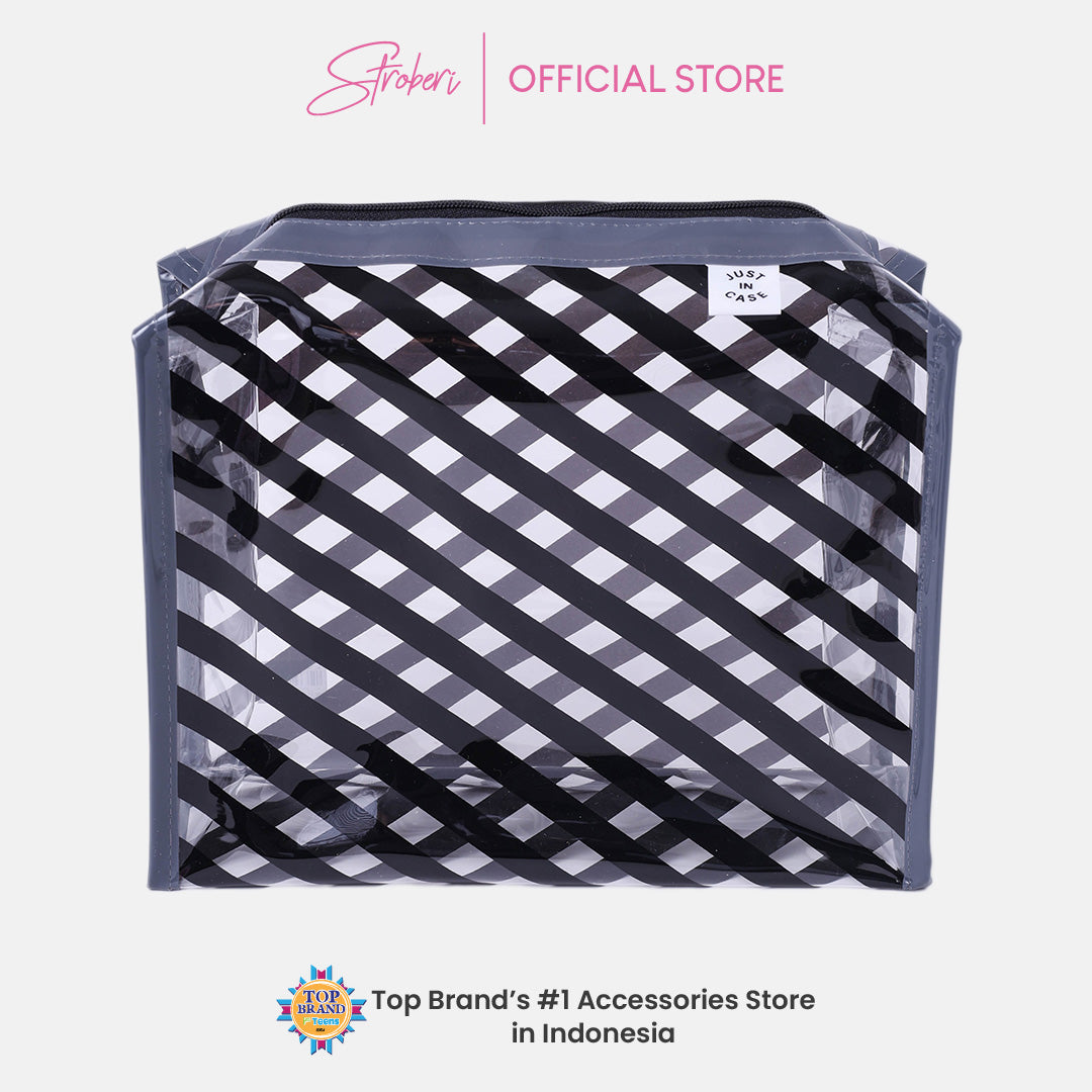 Stroberi Candy Stripe Pouch