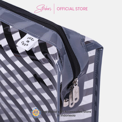 Stroberi Candy Stripe Pouch