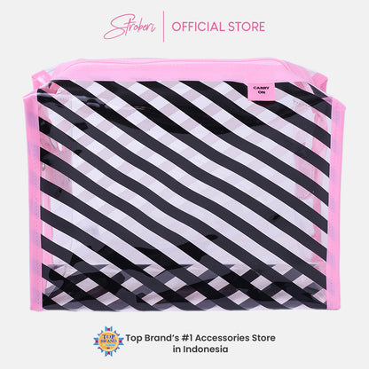 Stroberi Candy Stripe Pouch