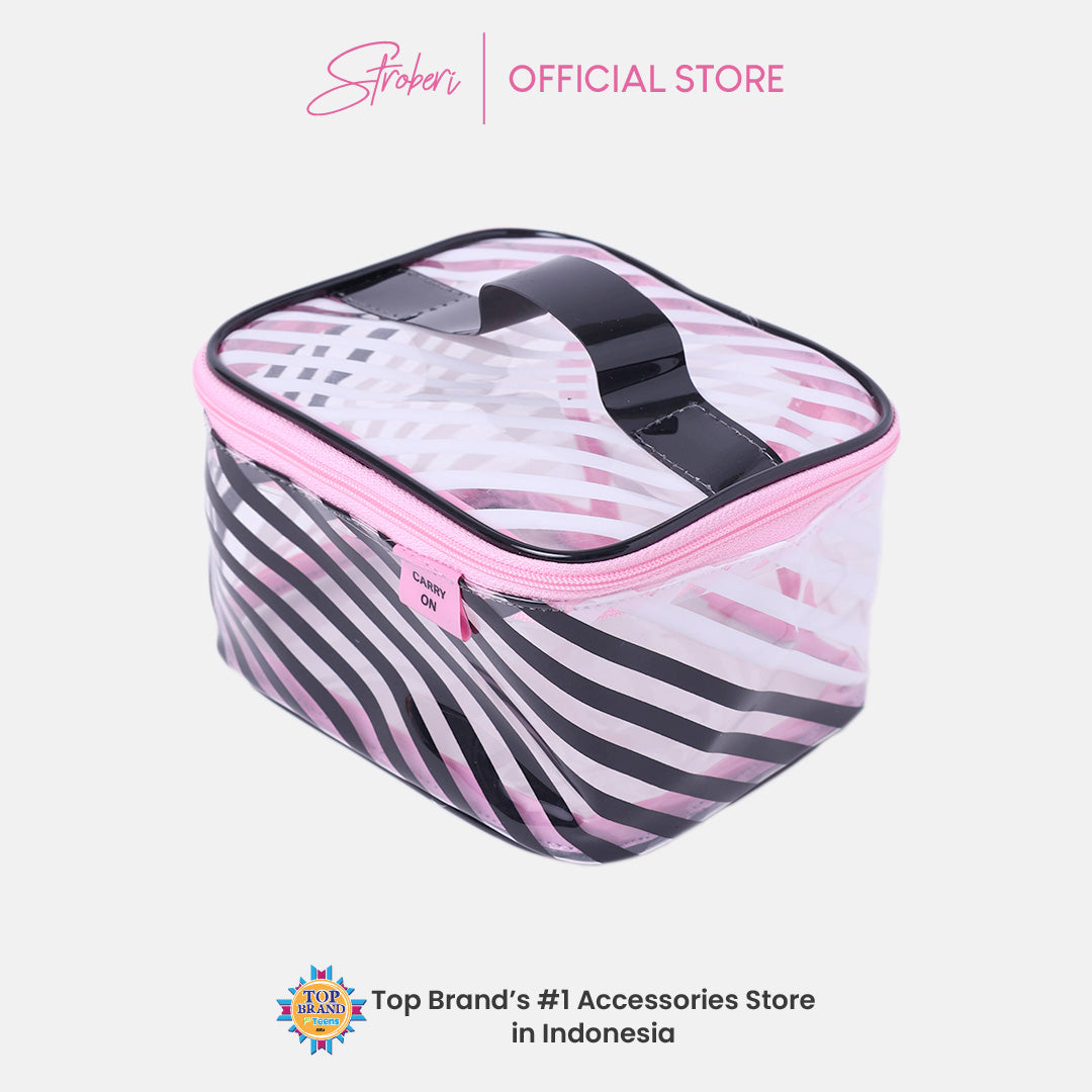 Stroberi Candy Stripe Pouch