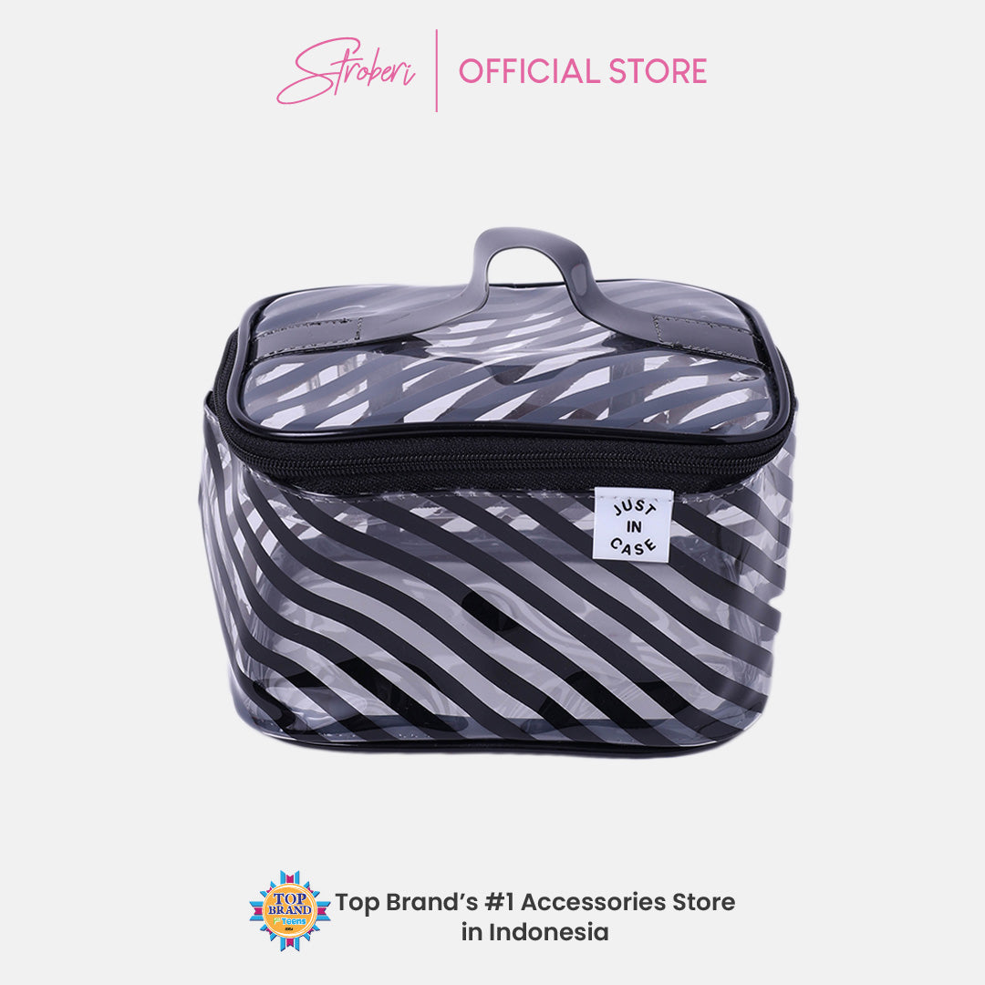 Stroberi Candy Stripe Pouch