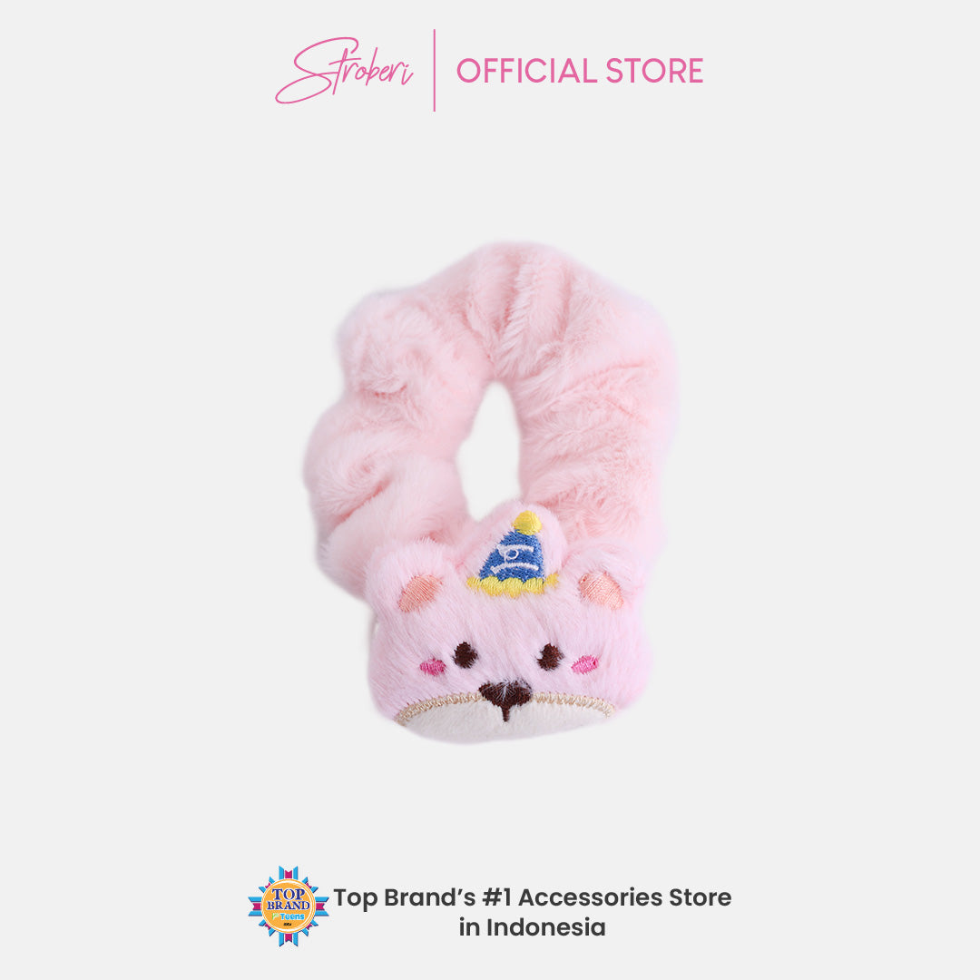 Stroberi Fur Character Hair Tie