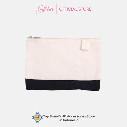 Stroberi Two Tone Canvas Pouch and Bag