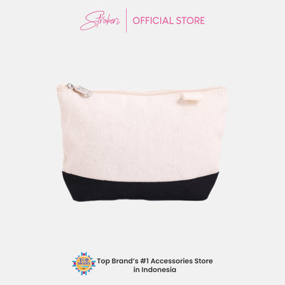 Stroberi Two Tone Canvas Pouch and Bag