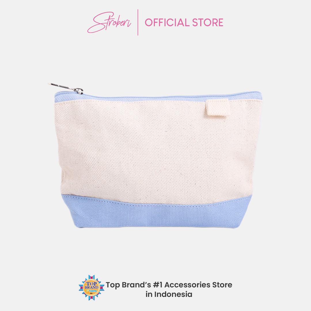 Stroberi Two Tone Canvas Pouch and Bag