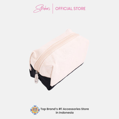 Stroberi Two Tone Canvas Pouch and Bag