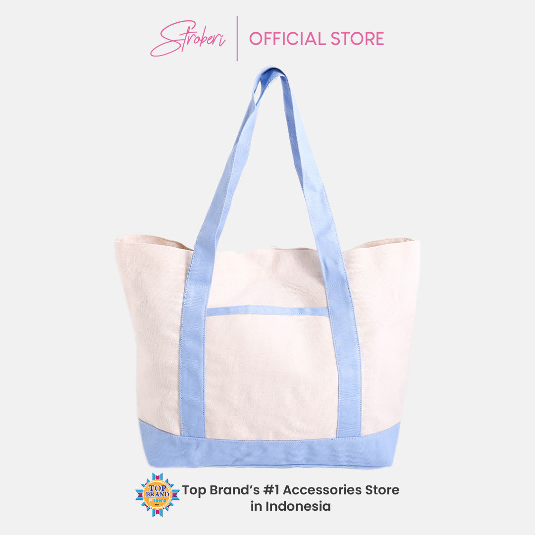 Stroberi Two Tone Canvas Pouch and Bag