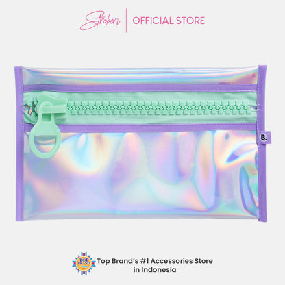 Stroberi Big Zipper Hologram Pouch