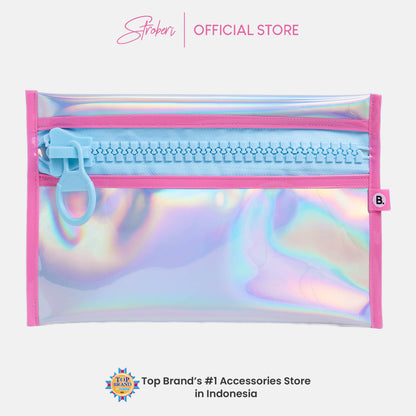 Stroberi Big Zipper Hologram Pouch